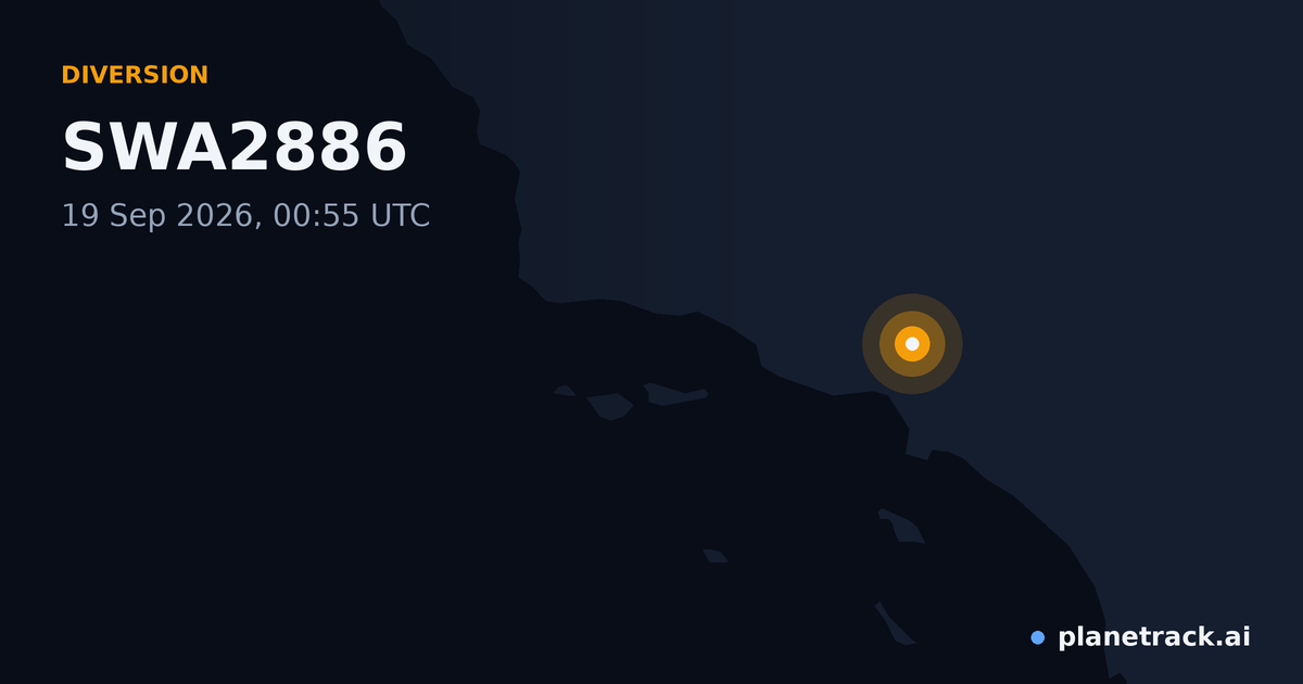 Map of where SWA2886's diversion happened