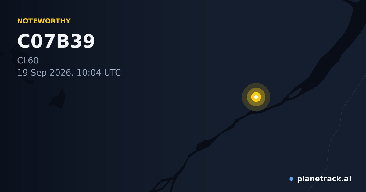 Map of where C07B39's special aircraft happened