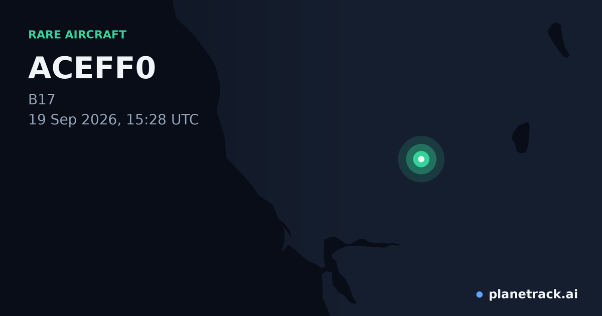 Map of where ACEFF0's rare aircraft happened