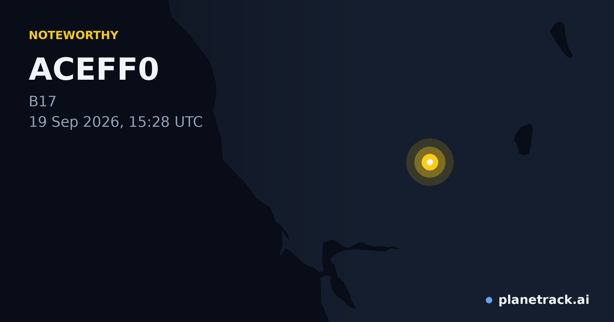 Map of where ACEFF0's special aircraft happened