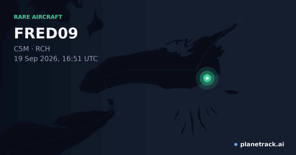 Map of where FRED09's rare aircraft happened