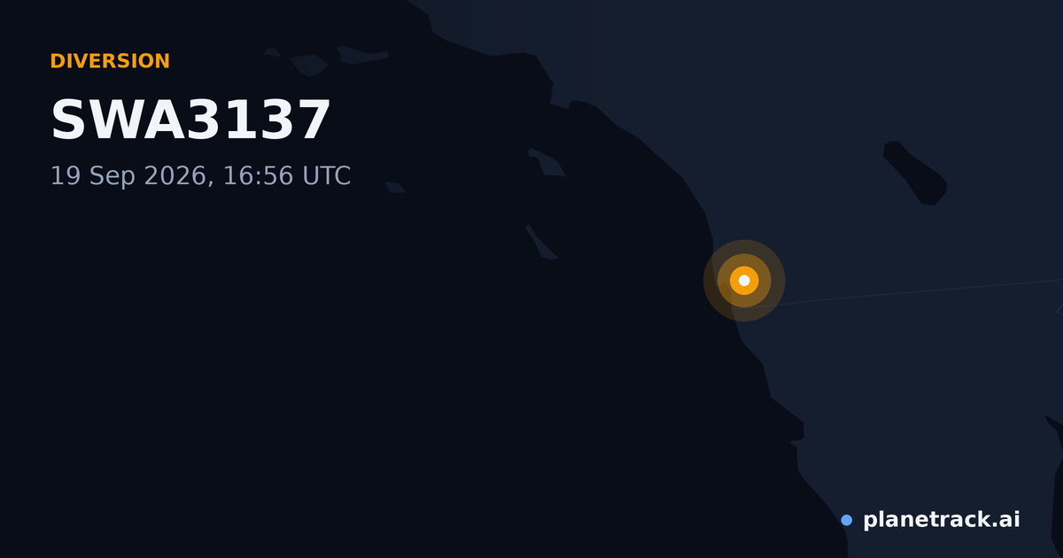 Map of where SWA3137's diversion happened