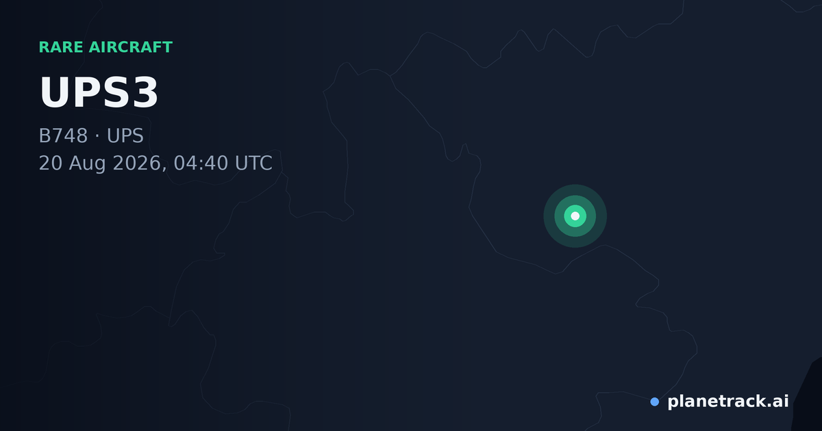 Map of where UPS3's rare aircraft happened