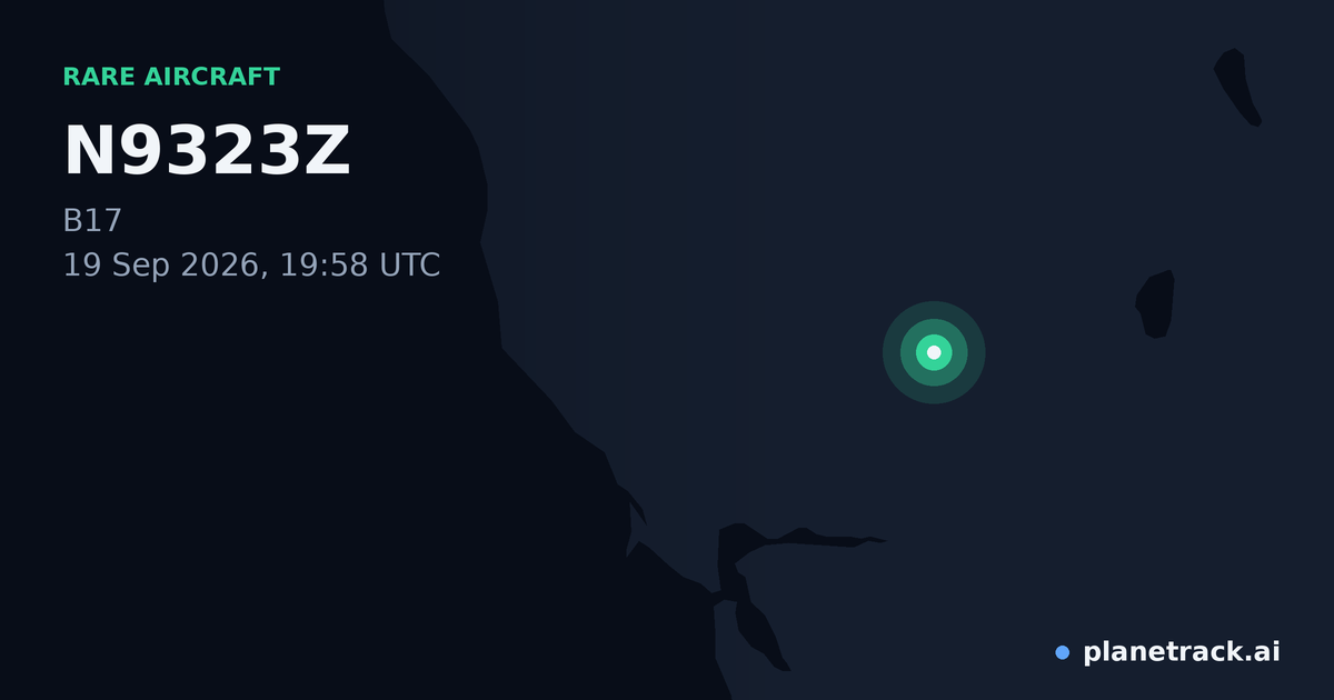 Map of where N9323Z's rare aircraft happened