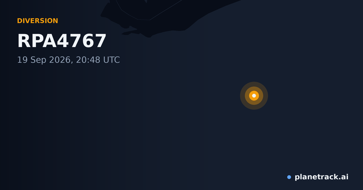 Map of where RPA4767's diversion happened