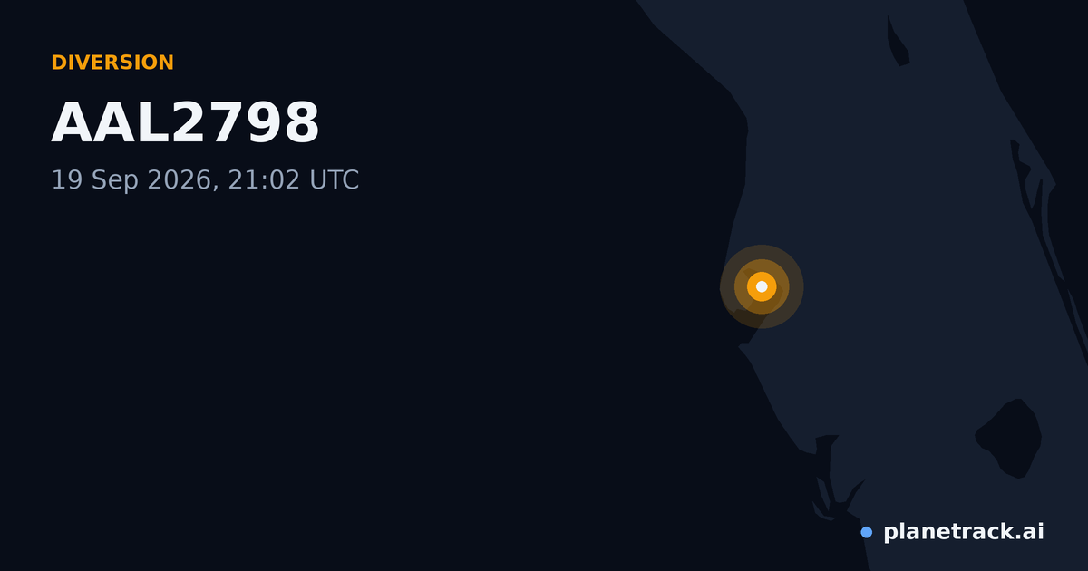 Map of where AAL2798's diversion happened