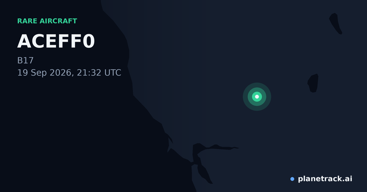 Map of where ACEFF0's rare aircraft happened
