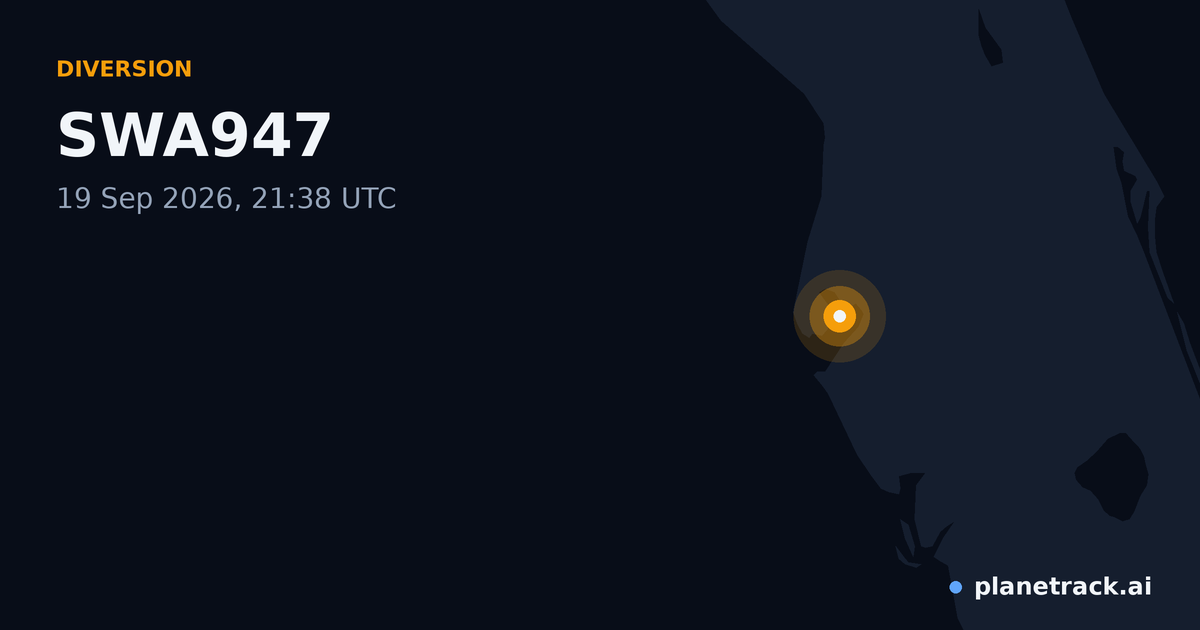 Map of where SWA947's diversion happened