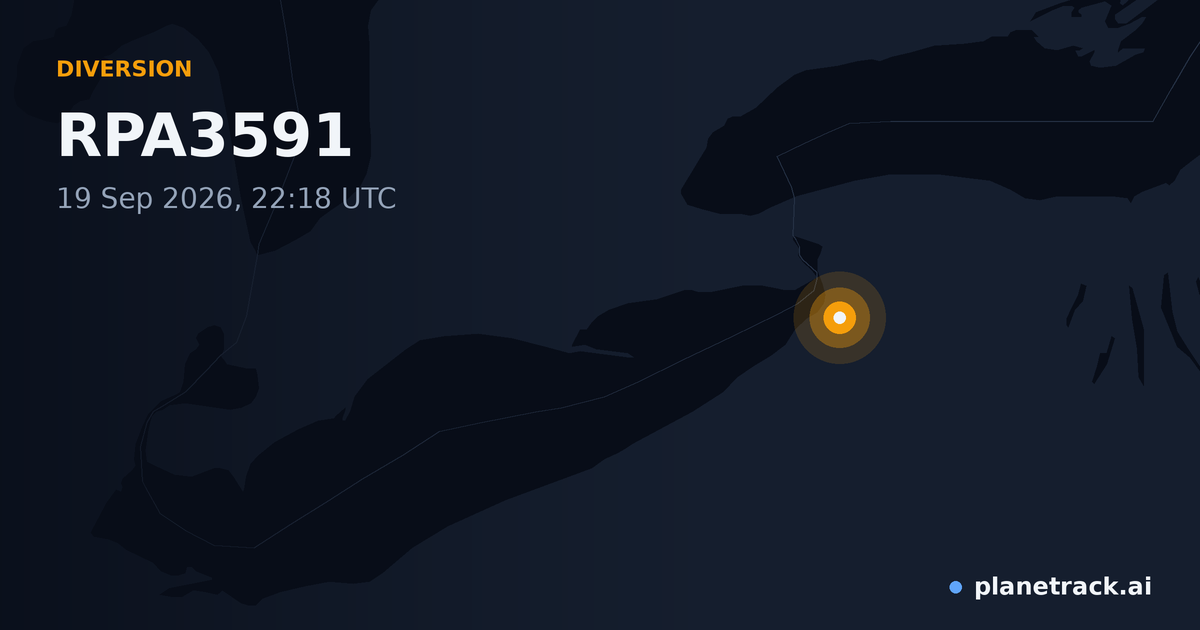 Map of where RPA3591's diversion happened