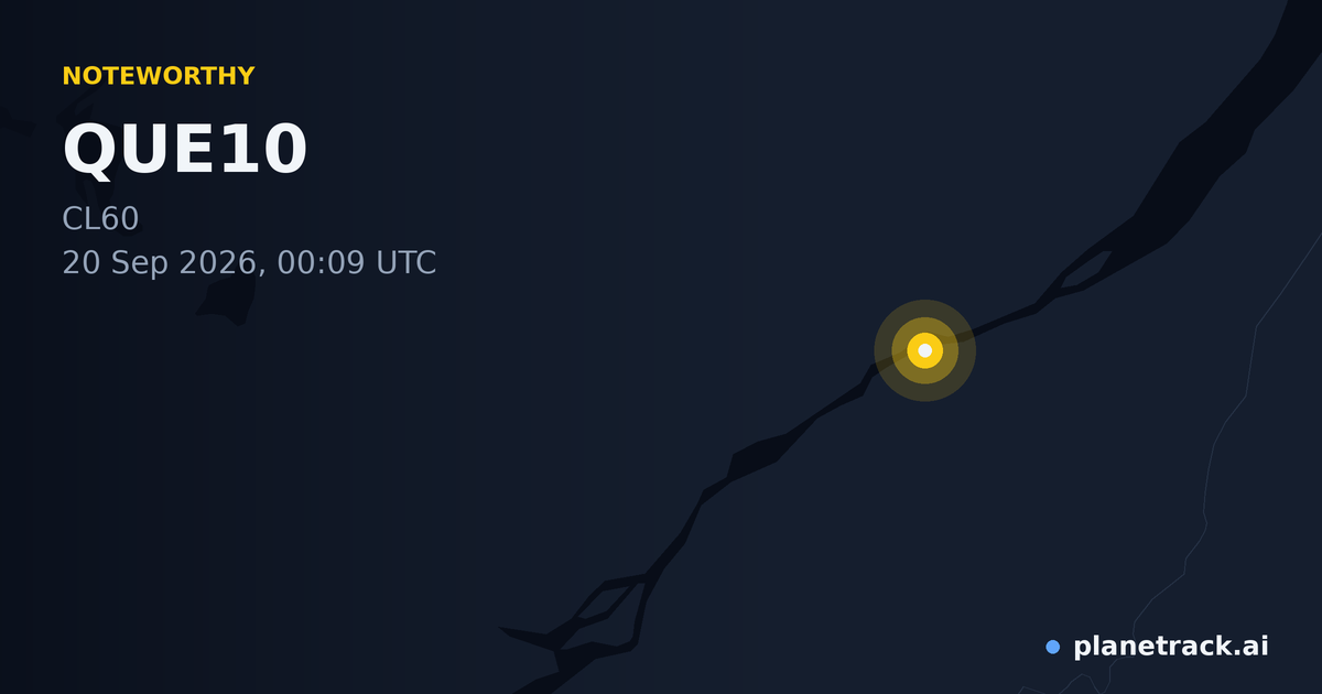 Map of where QUE10's special aircraft happened