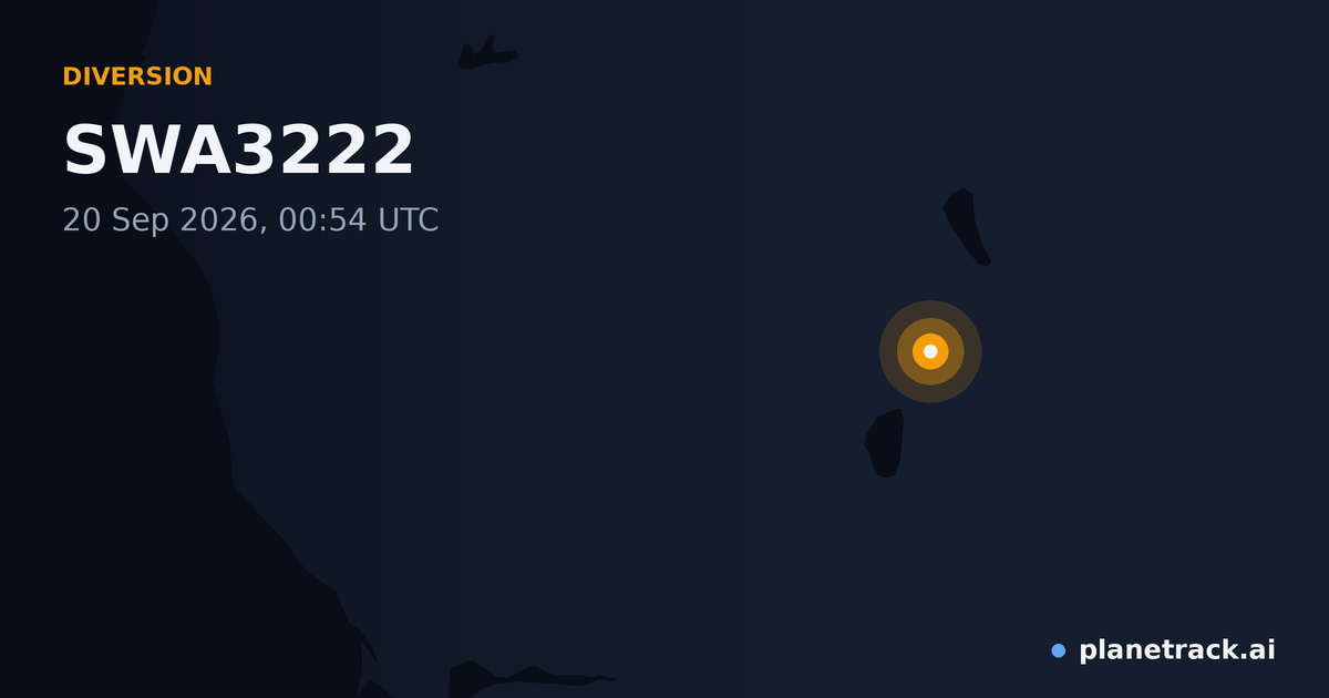 Map of where SWA3222's diversion happened