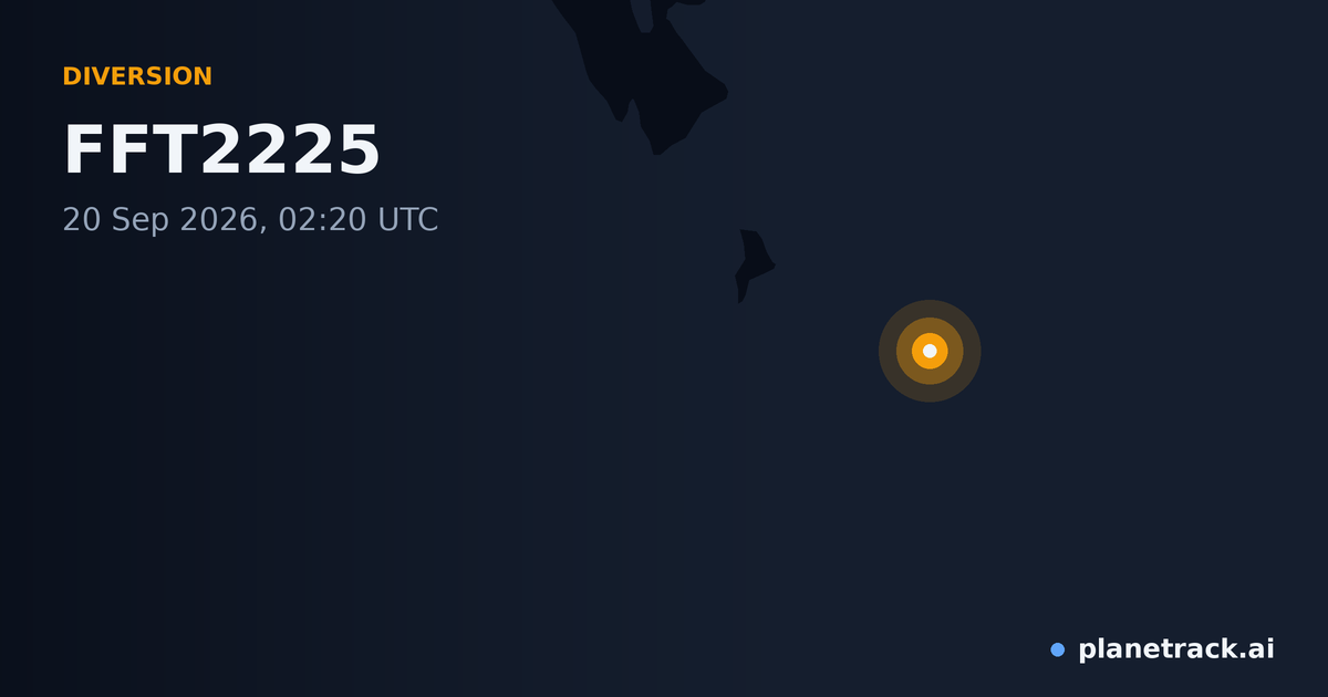 Map of where FFT2225's diversion happened