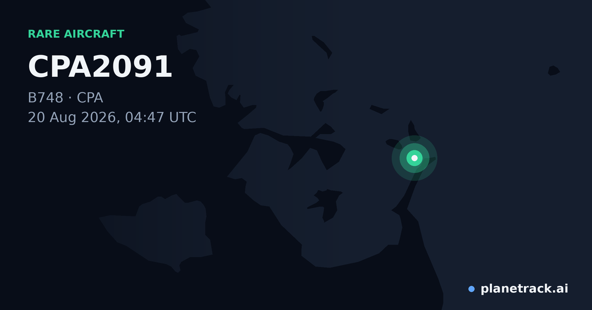 Map of where CPA2091's rare aircraft happened