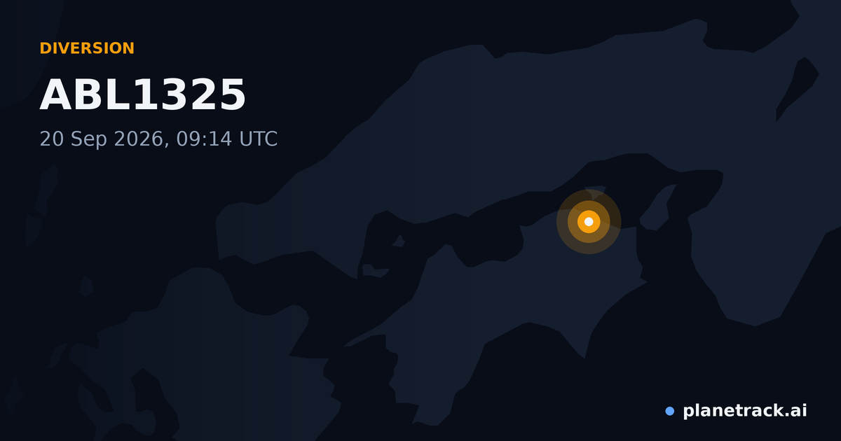 Map of where ABL1325's diversion happened