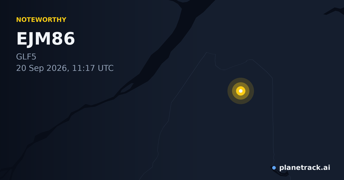 Map of where EJM86's special aircraft happened