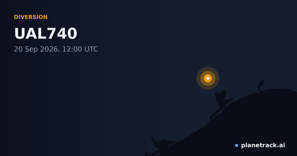 Map of where UAL740's diversion happened