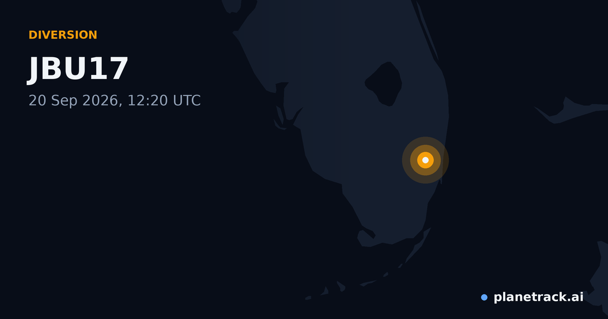 Map of where JBU17's diversion happened