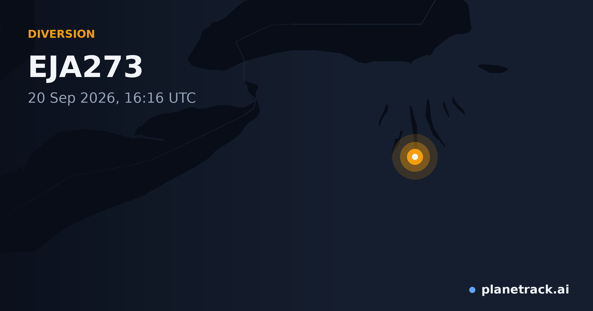 Map of where EJA273's diversion happened