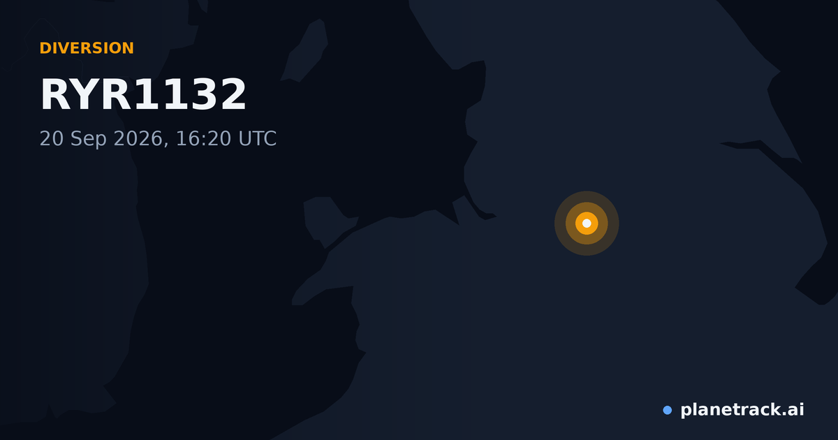 Map of where RYR1132's diversion happened
