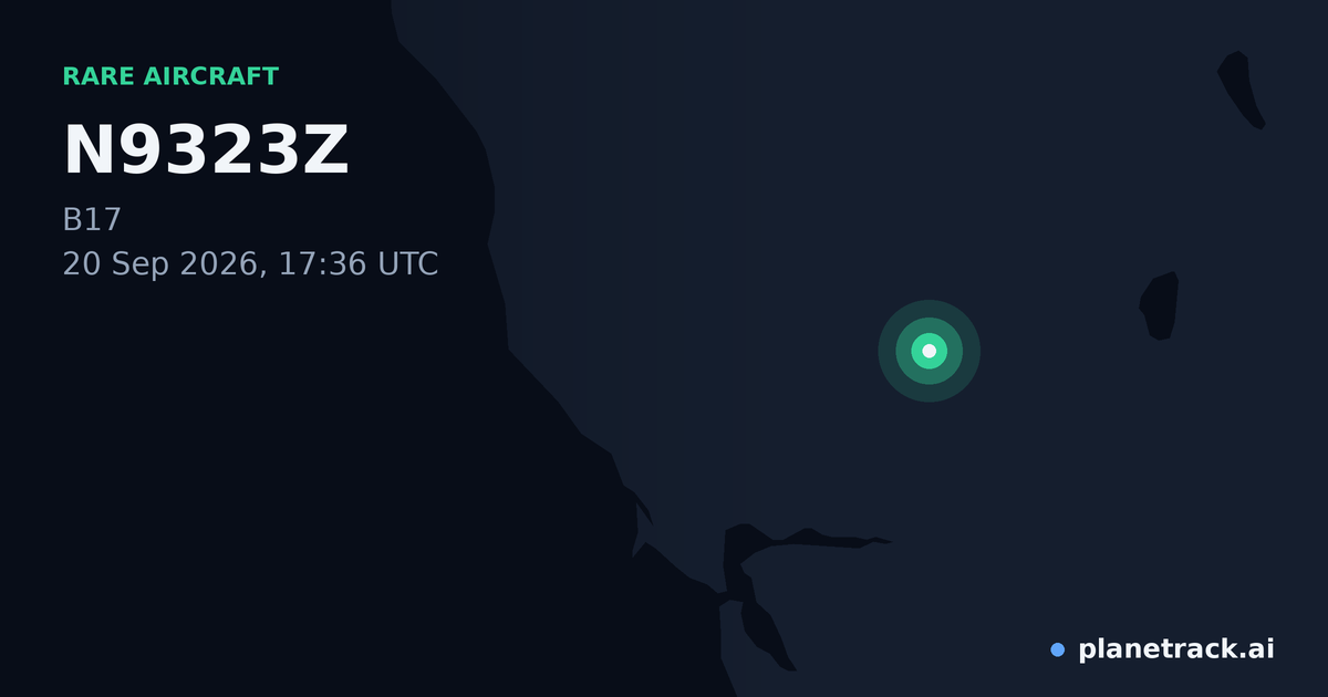 Map of where N9323Z's rare aircraft happened