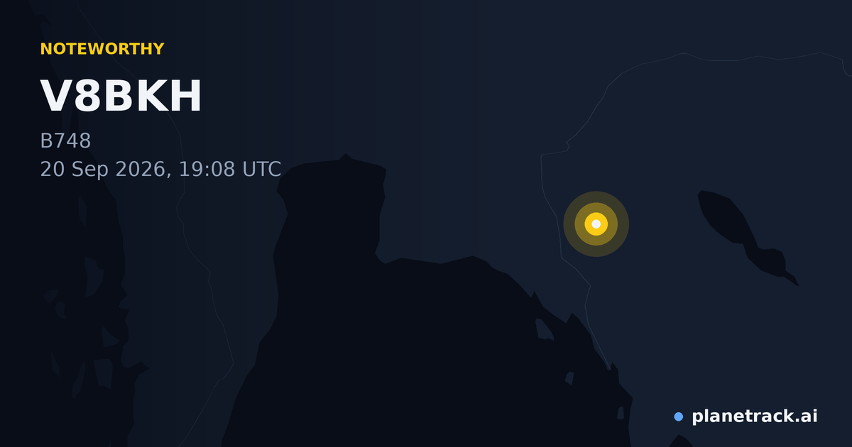 Map of where V8BKH's special aircraft happened