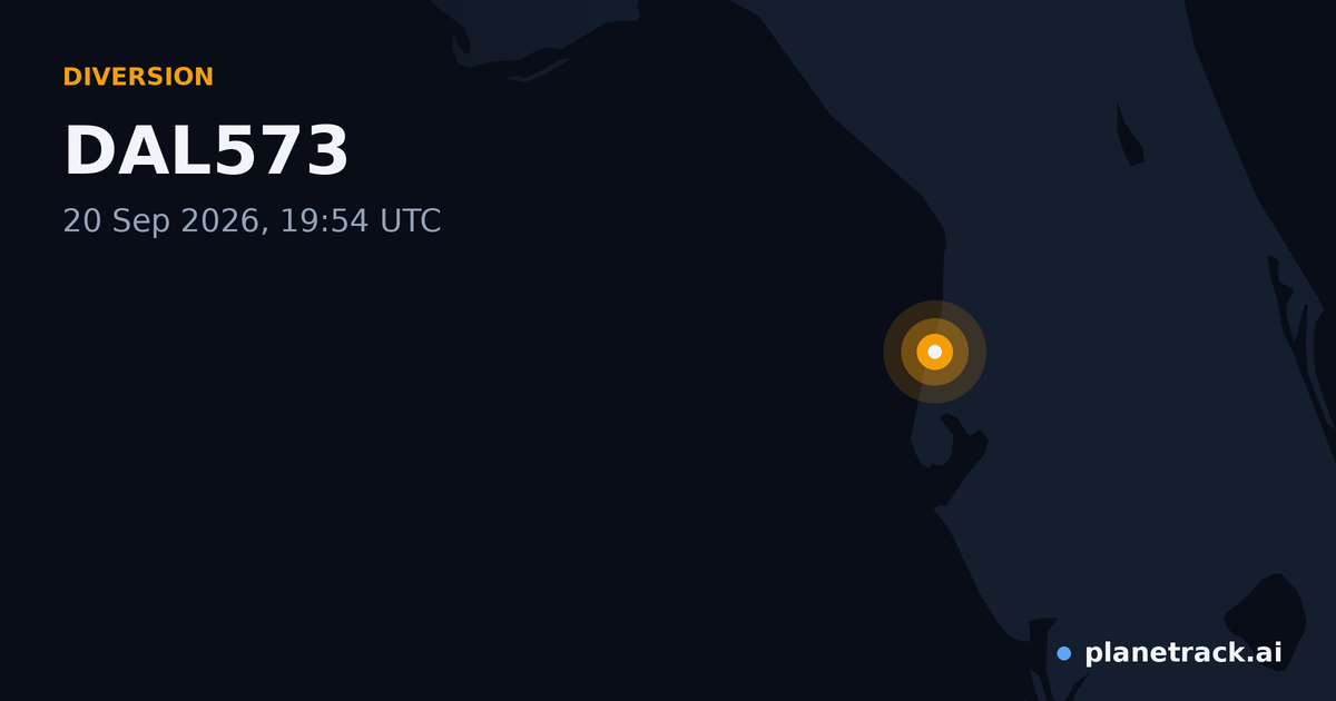Map of where DAL573's diversion happened