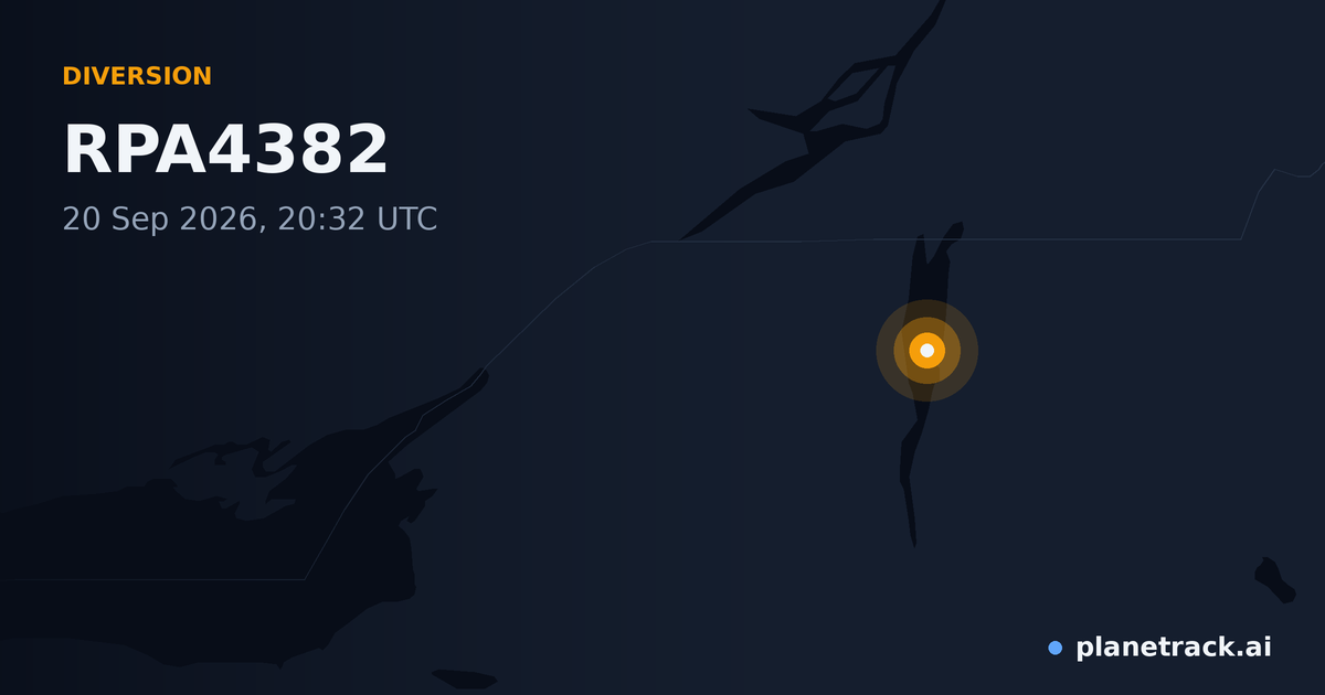 Map of where RPA4382's diversion happened