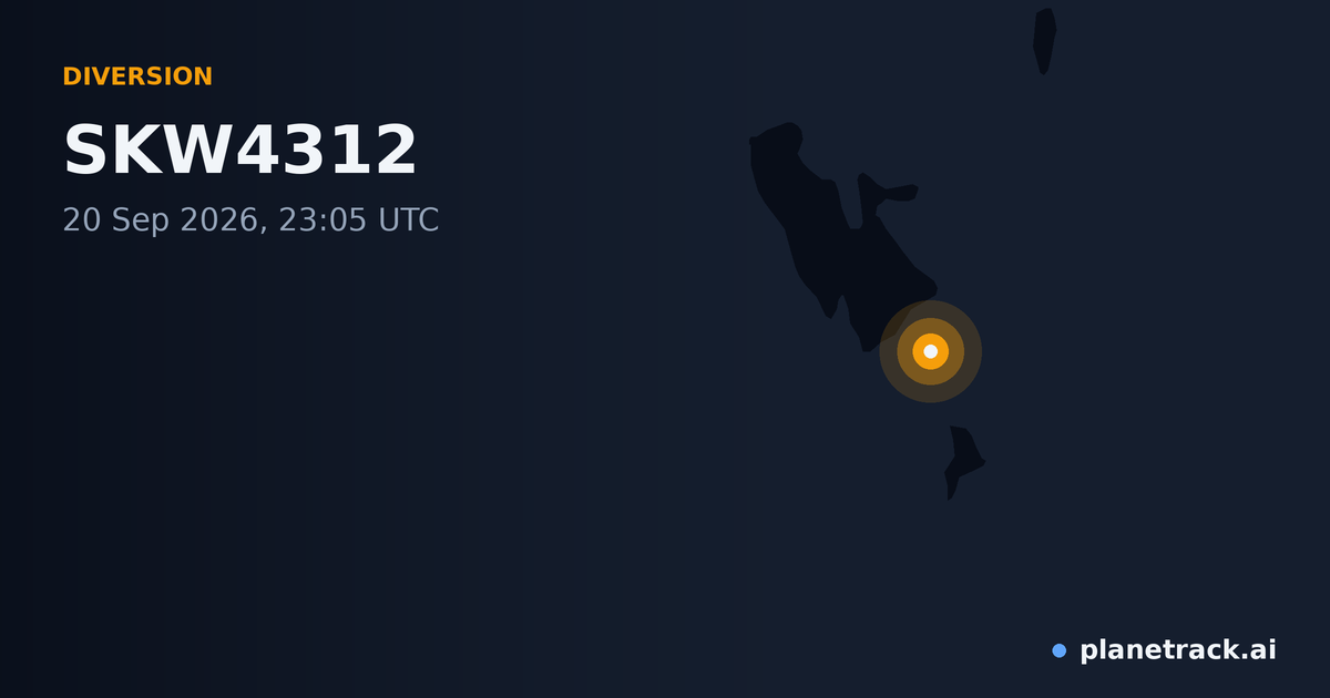 Map of where SKW4312's diversion happened