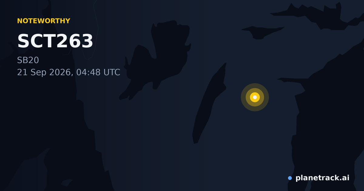 Map of where SCT263's special aircraft happened