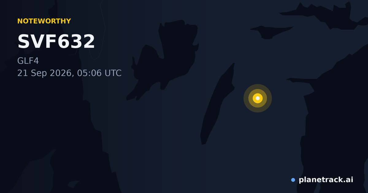 Map of where SVF632's special aircraft happened