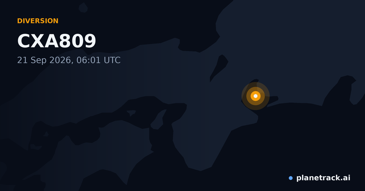 Map of where CXA809's diversion happened