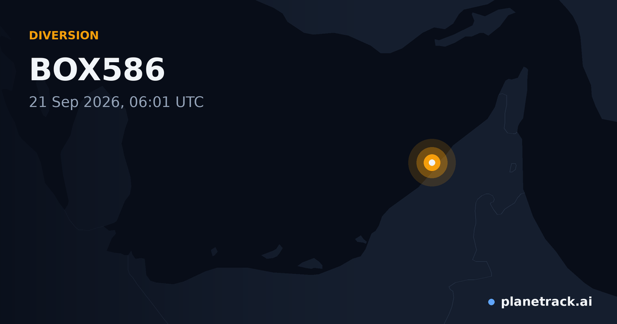 Map of where BOX586's diversion happened