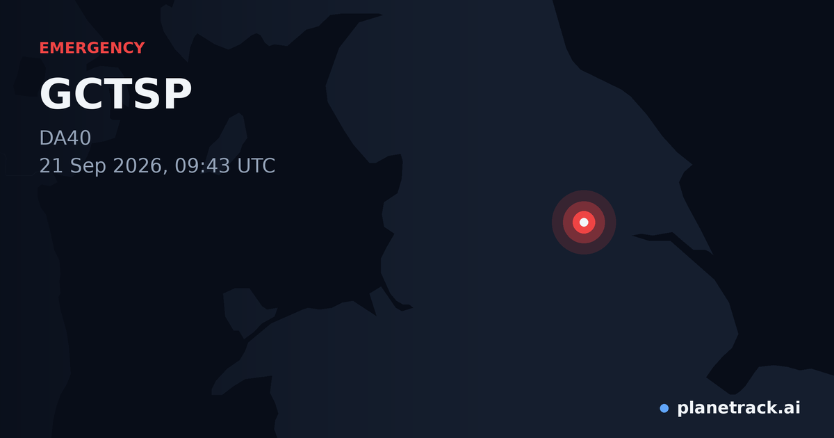Map of where GCTSP's emergency: squawk 7700 happened
