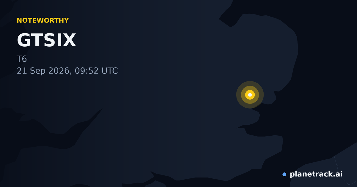 Map of where GTSIX's special aircraft happened