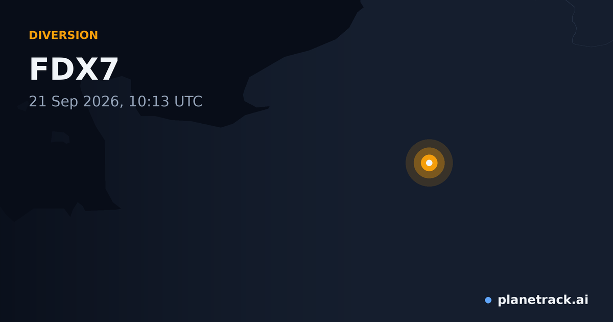 Map of where FDX7's diversion happened