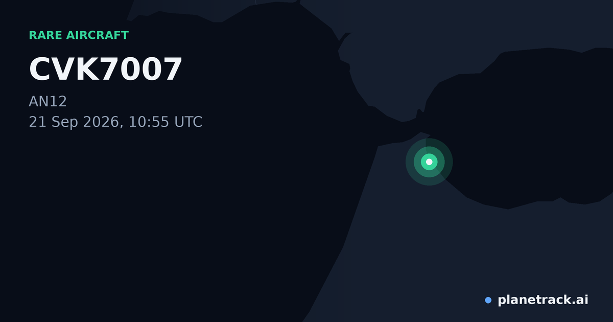 Map of where CVK7007's rare aircraft happened