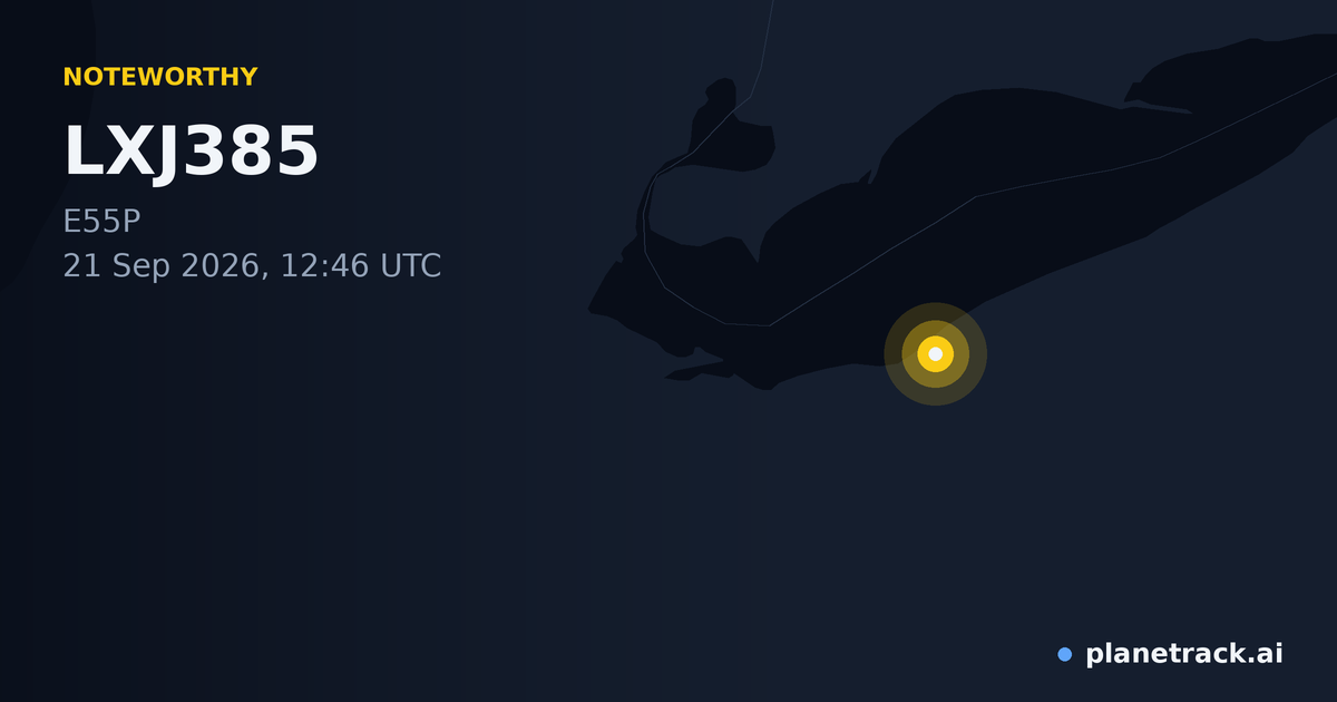 Map of where LXJ385's special aircraft happened
