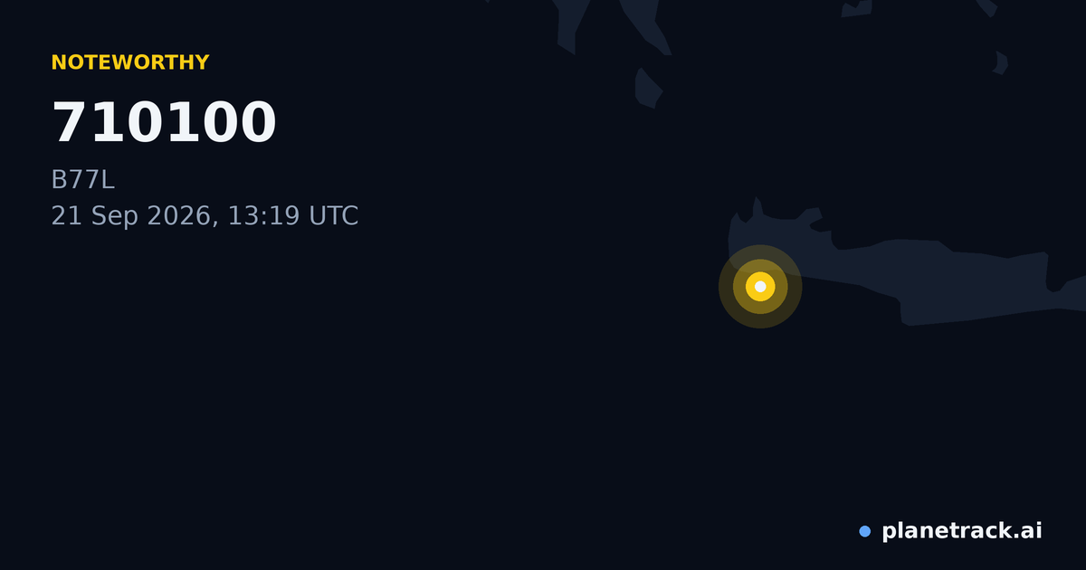 Map of where 710100's special aircraft happened