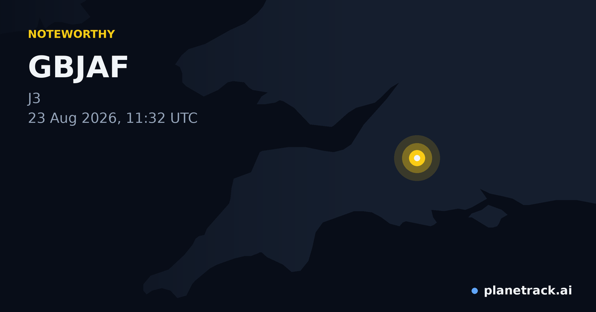 Map of where GBJAF's special aircraft happened