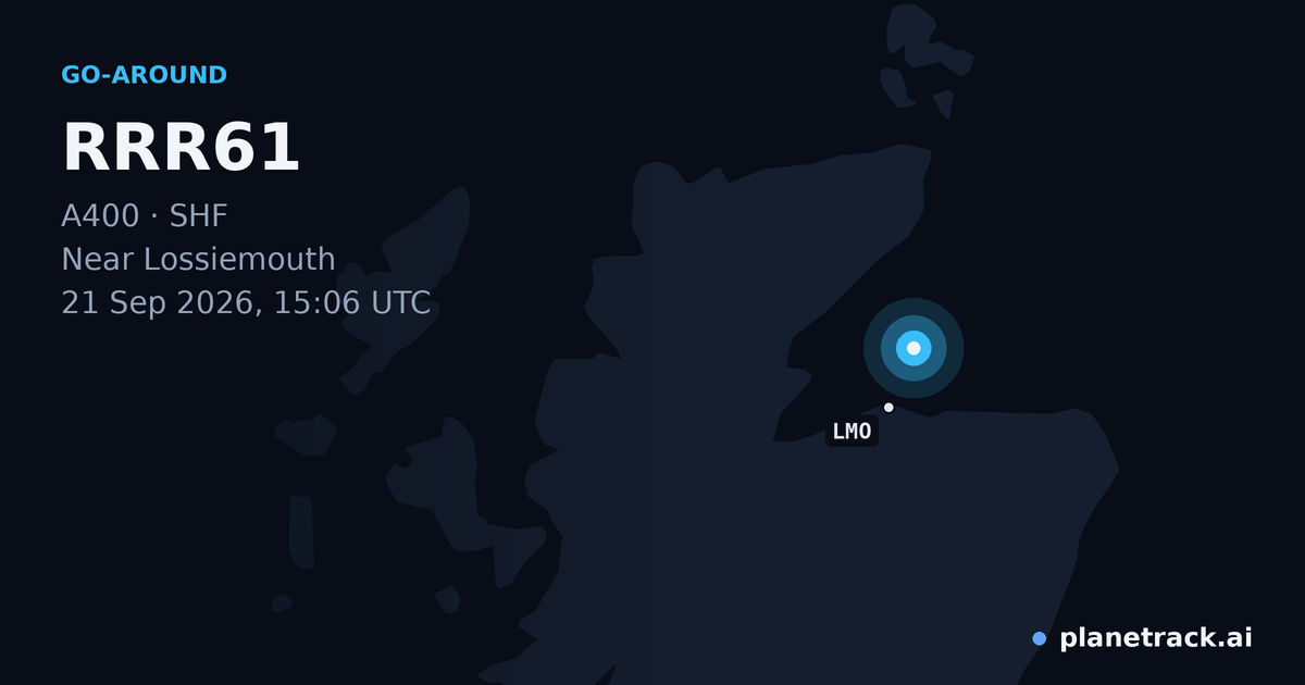 Map of where RRR61's go-around happened