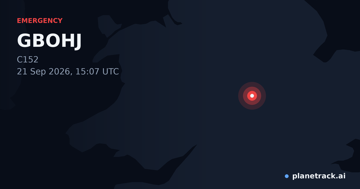 Map of where GBOHJ's emergency: squawk 7600 happened