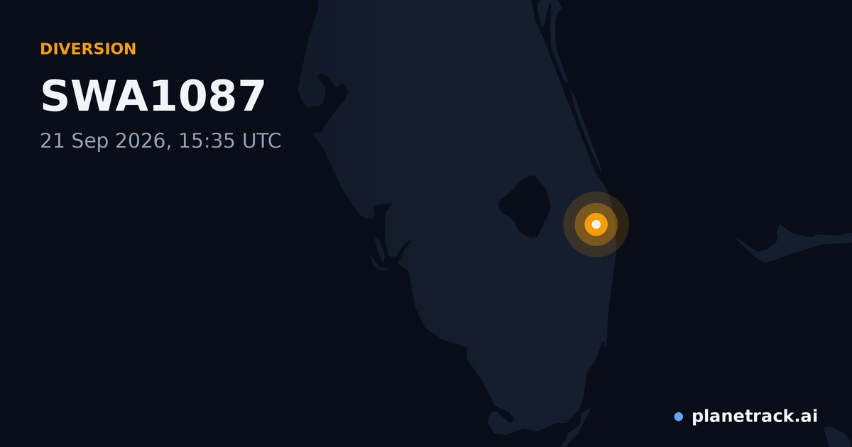 Map of where SWA1087's diversion happened
