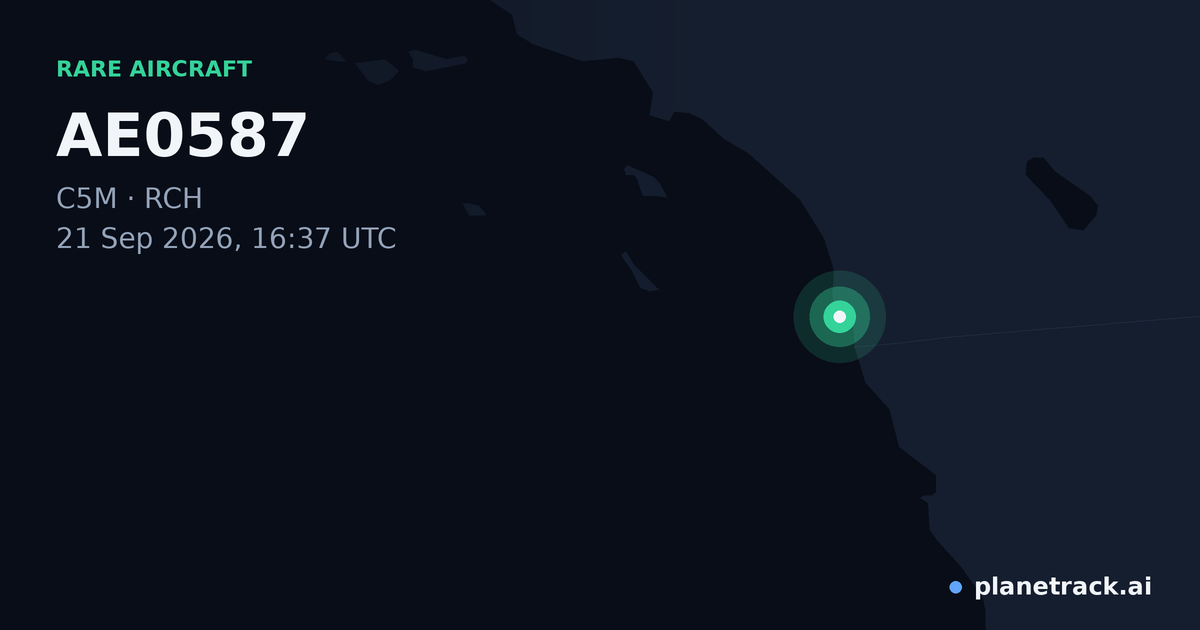 Map of where AE0587's rare aircraft happened