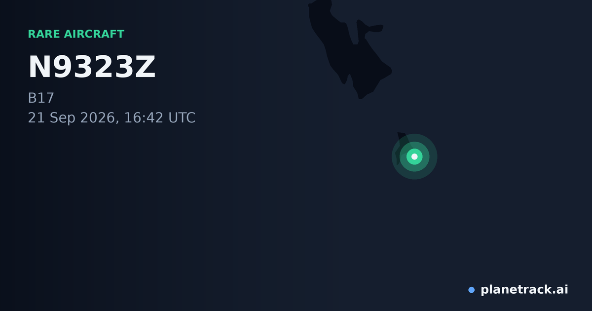 Map of where N9323Z's rare aircraft happened