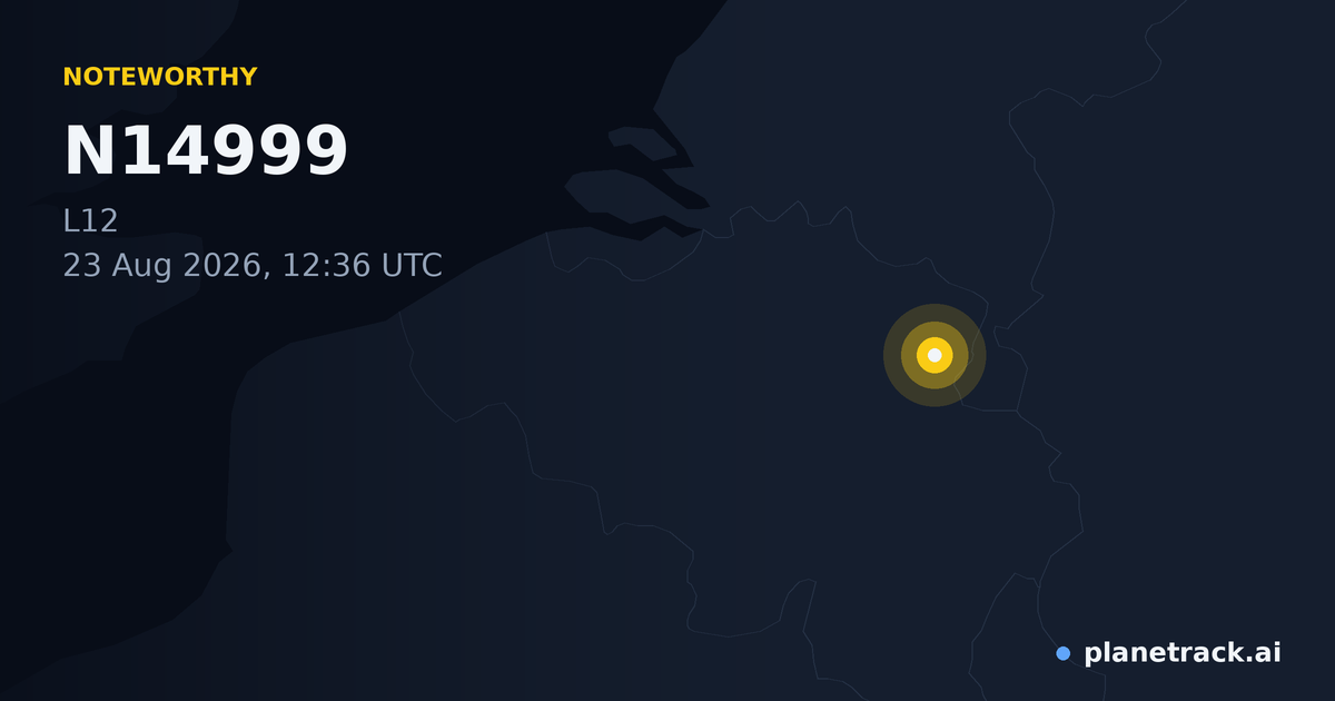 Map of where N14999's special aircraft happened