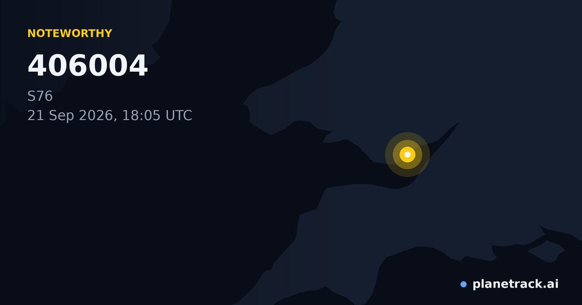 Map of where 406004's special aircraft happened