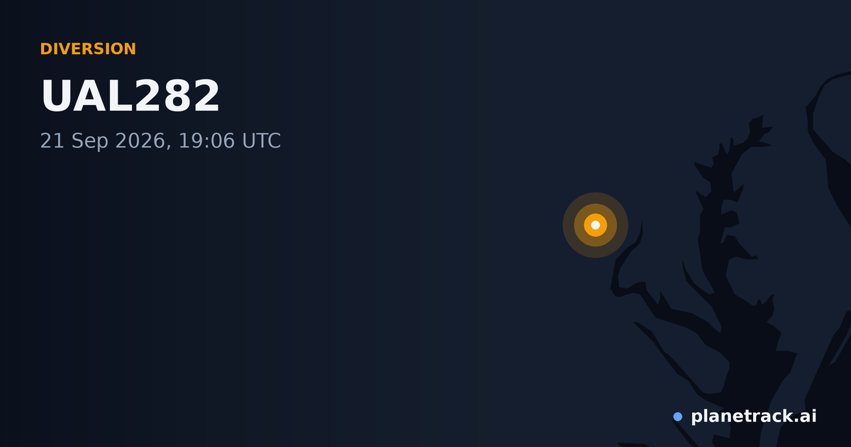 Map of where UAL282's diversion happened