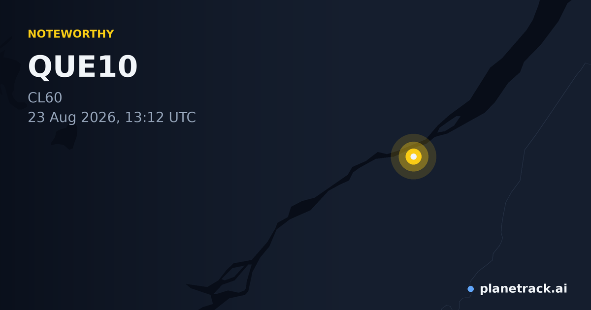Map of where QUE10's special aircraft happened