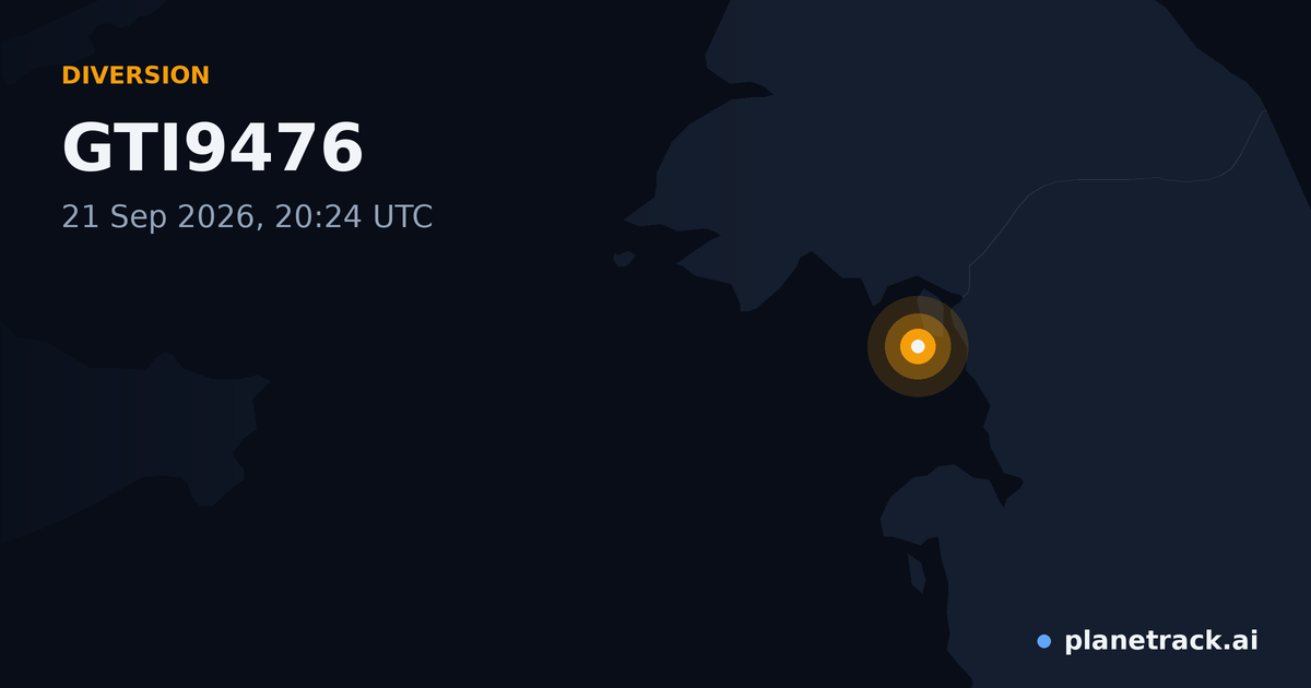 Map of where GTI9476's diversion happened