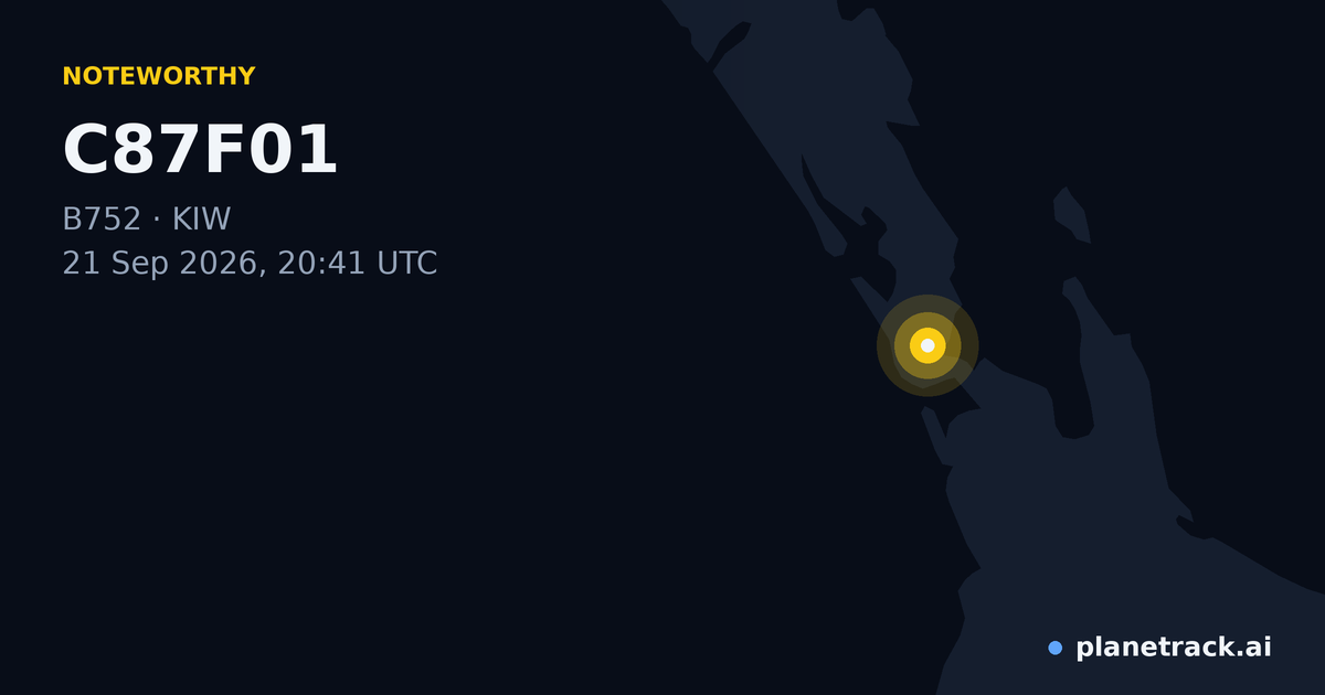 Map of where C87F01's special aircraft happened